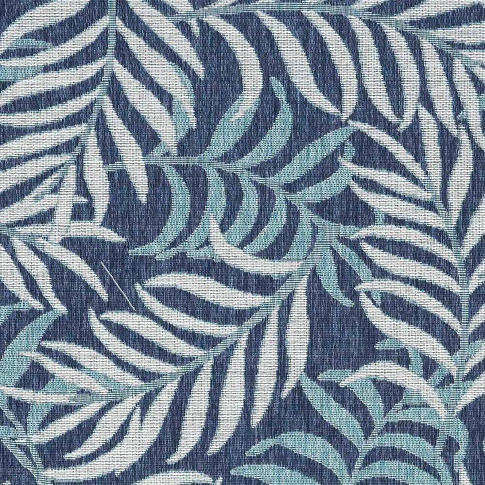 Nourison Garden Oasis Ivory and Navy 4&#39; x 6&#39; Indoor/Outdoor Area Rug, , large
