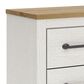 Ashley Linnocreek 2-Drawer Nightstand in White and Warm Brown, , large