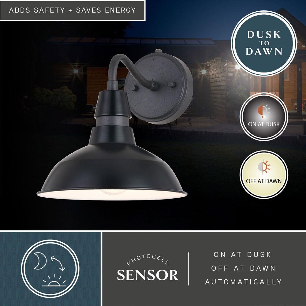 Vaxcel Buena Park 1-Light Outdoor Wall Sconce in Vintage Black and Matte White, , large