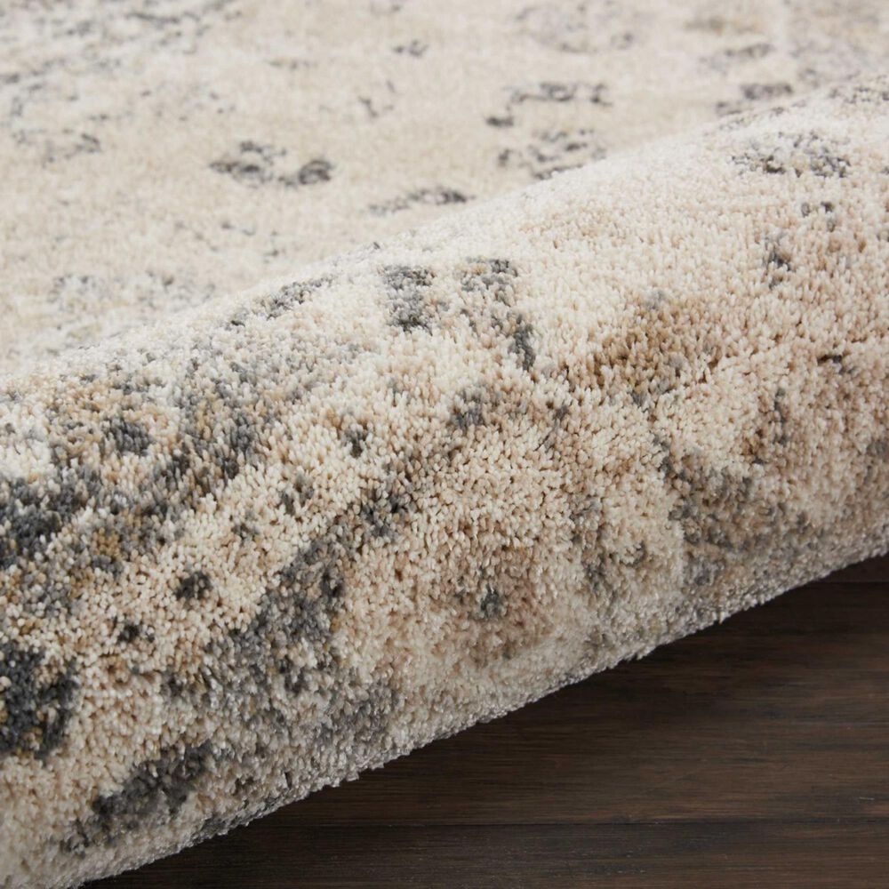 Nourison Fusion FSS11 5&#39;4&quot; x 7&#39;4&quot; Cream and Grey Area Rug, , large