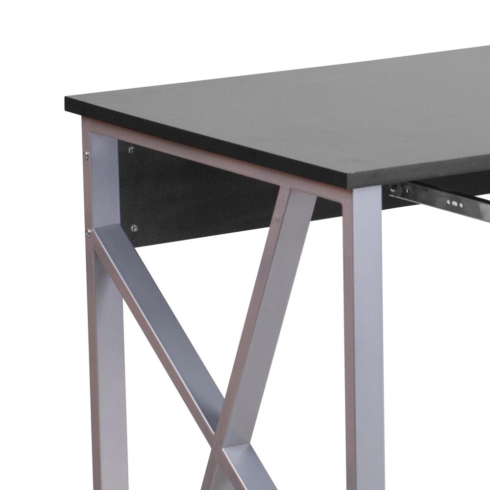 Flash Furniture Desk in Black and Metal, , large