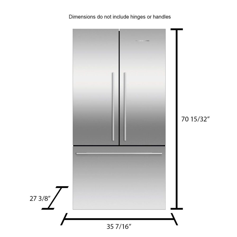 Fisher &amp; Paykel 20.1 Cu. Ft. Counter Depth French Door Refrigerator In EZKleen Stainless Steel, , large
