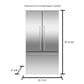 Fisher & Paykel 20.1 Cu. Ft. Counter Depth French Door Refrigerator In EZKleen Stainless Steel, , large