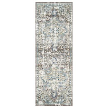 Surya Carpet, Inc. Lavadora 2"7" x 7"3" Taupe, Gray, Blue, Sage, Light Beige and Cream Runner, , large