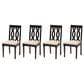 Baxton Studio Cherese Side Chair with Sand Cushion in Espresso Brown (Set of 4), , large