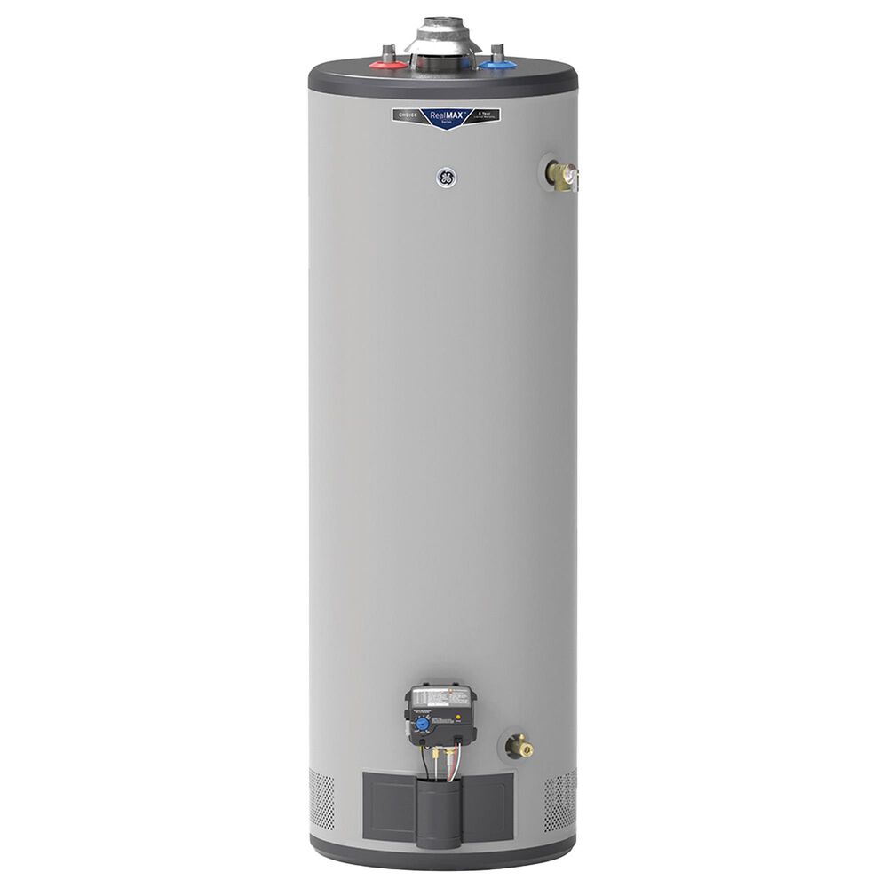 GE Appliances RealMAX Choice 40-Gallon Tall Liquid Propane Atmospheric Water Heater in Gray, , large