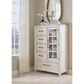 Ashley Shaybrock 5-Drawer Chest in Antiqued White and Brown, , large