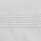 4-Piece King Solid Embroidered Sheet Set in Silver, , large
