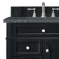 James Martin Vanities Brittany 30" Single Bathroom Vanity in Black Onyx with 3 cm Parisien Bleu Quartz Top and Rectangular Sink, , large