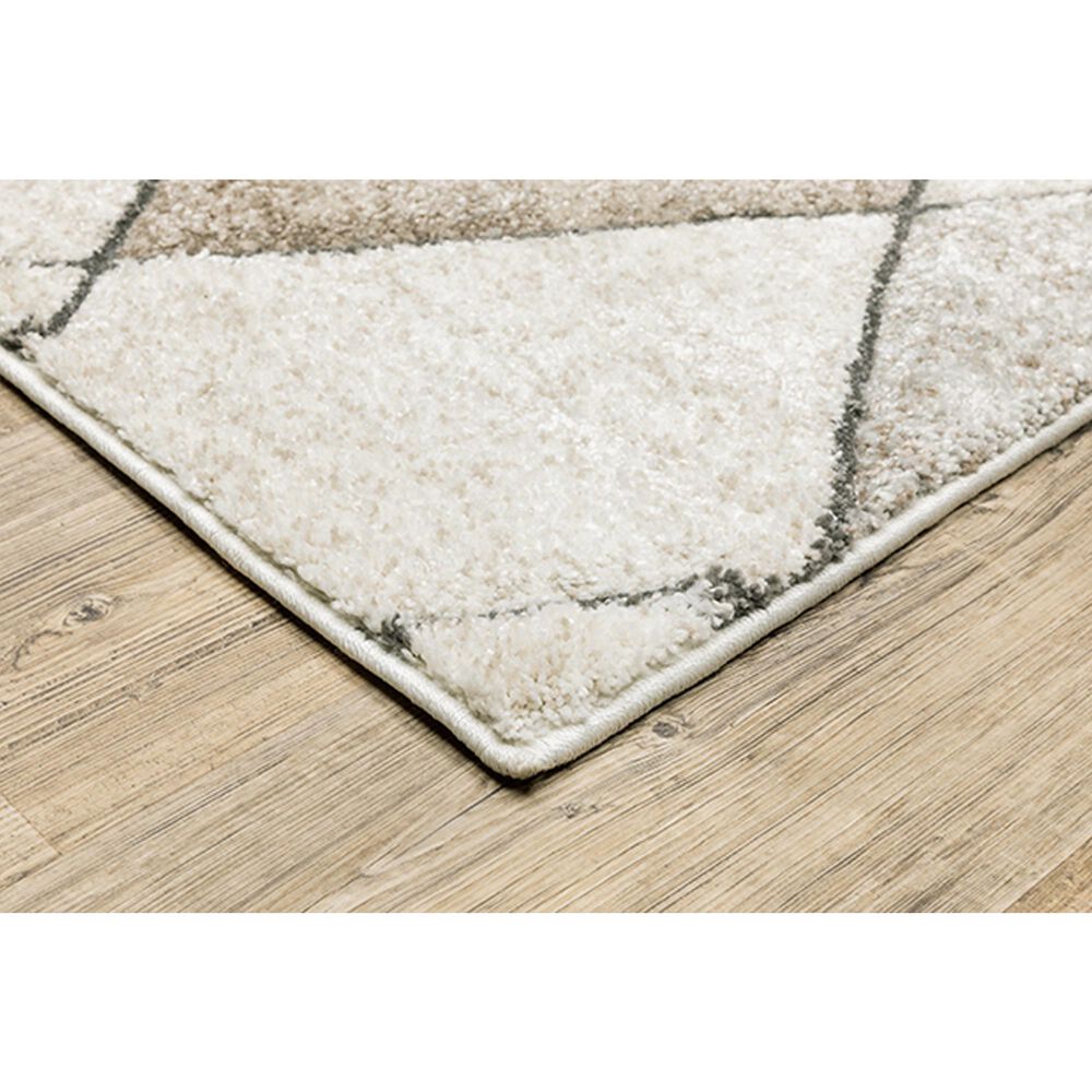 Oriental Weavers Cambria Geo Lattice 1&#39;10&quot; x 7&#39;6&quot; Beige Runner, , large