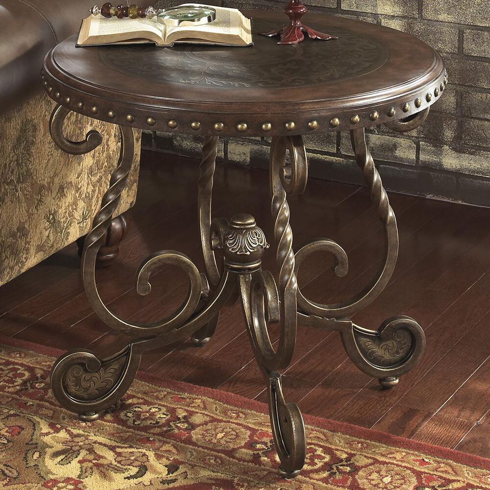 Signature Design by Ashley Rafferty End Table in Dark Brown, , large
