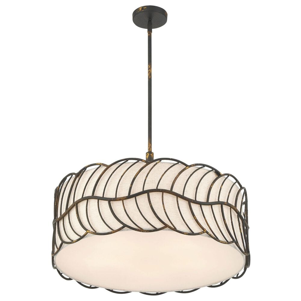 Golden Lighting Simbolo 5-Light Pendant in Antique Black, , large