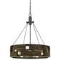 Cal Lighting Bradford Smoky Wood Chandelier, , large