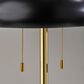 Adesso Cap Table Lamp in Black and Antique Brass, , large