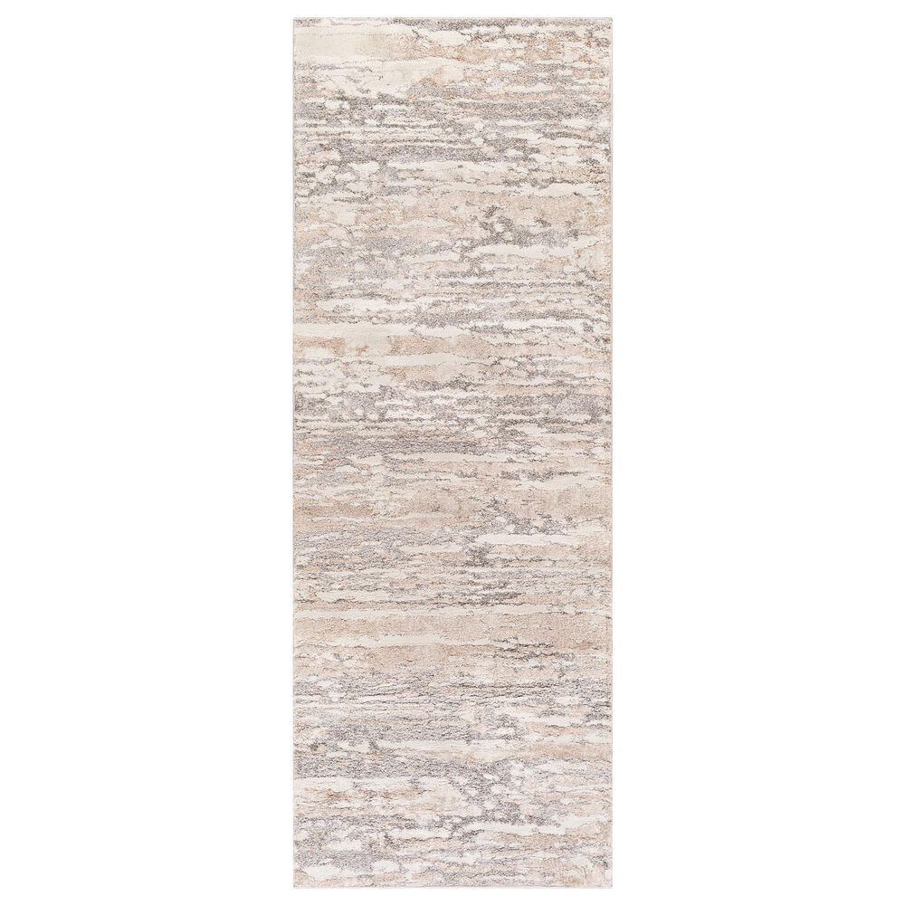 Surya Venice VNE-2302 2"9" x 7"3" Light Gray, Camel and Ivory Runner, , large
