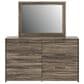Ashley Elbrim 3-Piece King Panel Bedroom Set in Weathered Brown, , large