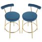 Lumisource Rhonda Counter Stool in Blue/Gold (Set of 2), , large