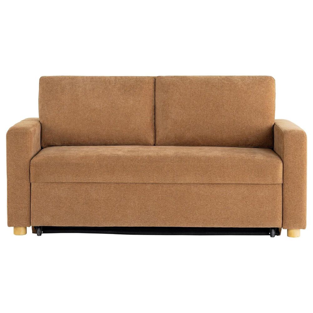 Lifestyle Solutions Tyler Convertible Sleeper Sofa in Rust, , large
