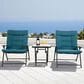 Furniture of America Bastia 3-Piece Patio Conversation Set in Teal, , large