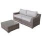 Hearth and Haven 2-piece Outdoor Wicker Conversation Set with Loveseat in Gray, , large