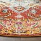 Safavieh Monaco MNC243H-3R 3" x 3" Orange/Light Blue Round Rug, , large