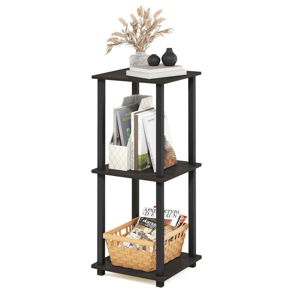 HOMLUX 2-Tier End Table in Espresso and Black (Set of 2), , large