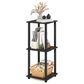 HOMLUX 2-Tier End Table in Espresso and Black (Set of 2), , large