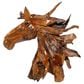 Maple and Jade 33" x 31" Horse Sculpture in Brown, , large
