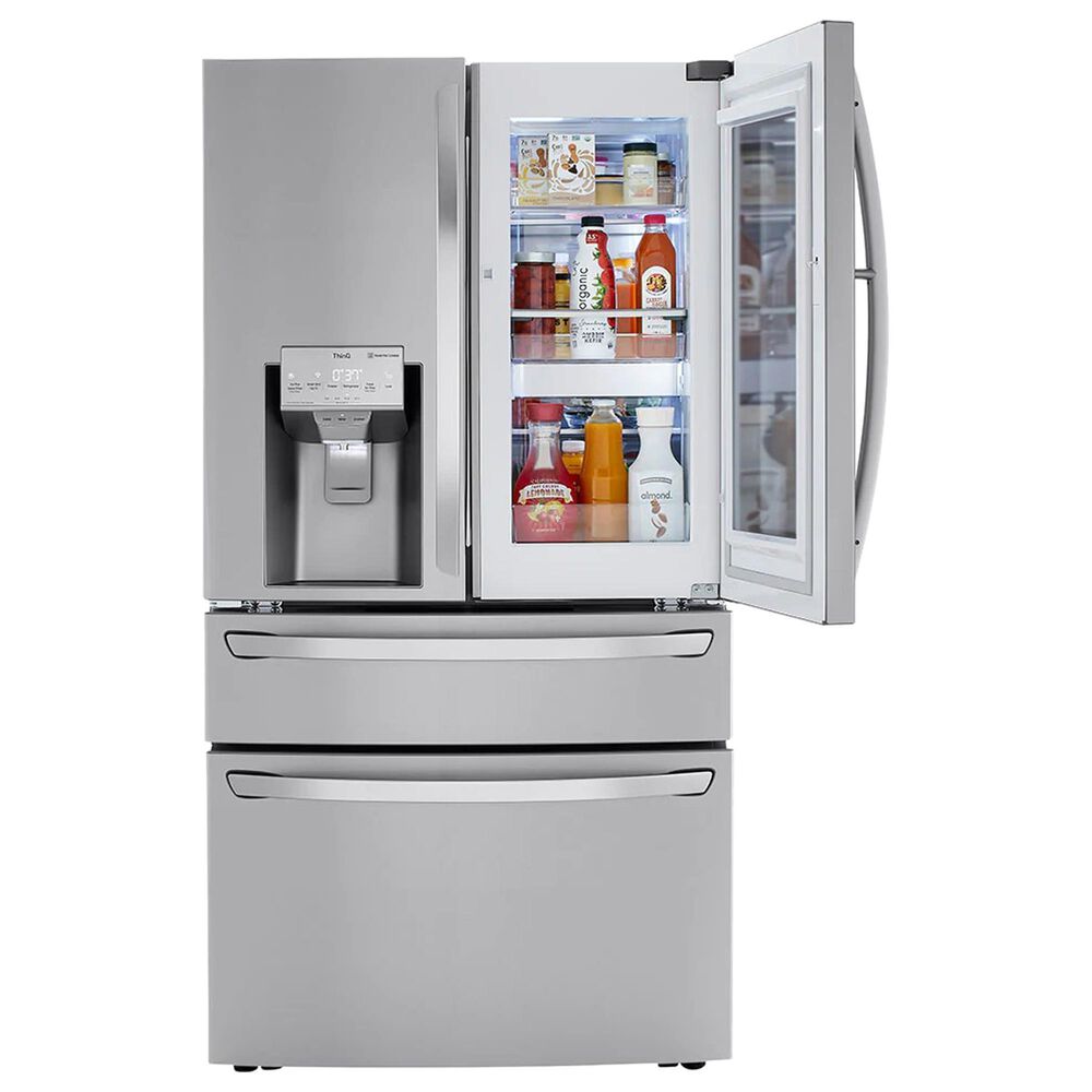 LG 2-Piece Kitchen Package with 22.3 Cu. Ft 4-Door French Door Refrigerator and Single Door Freezer in Stainless Steel, , large