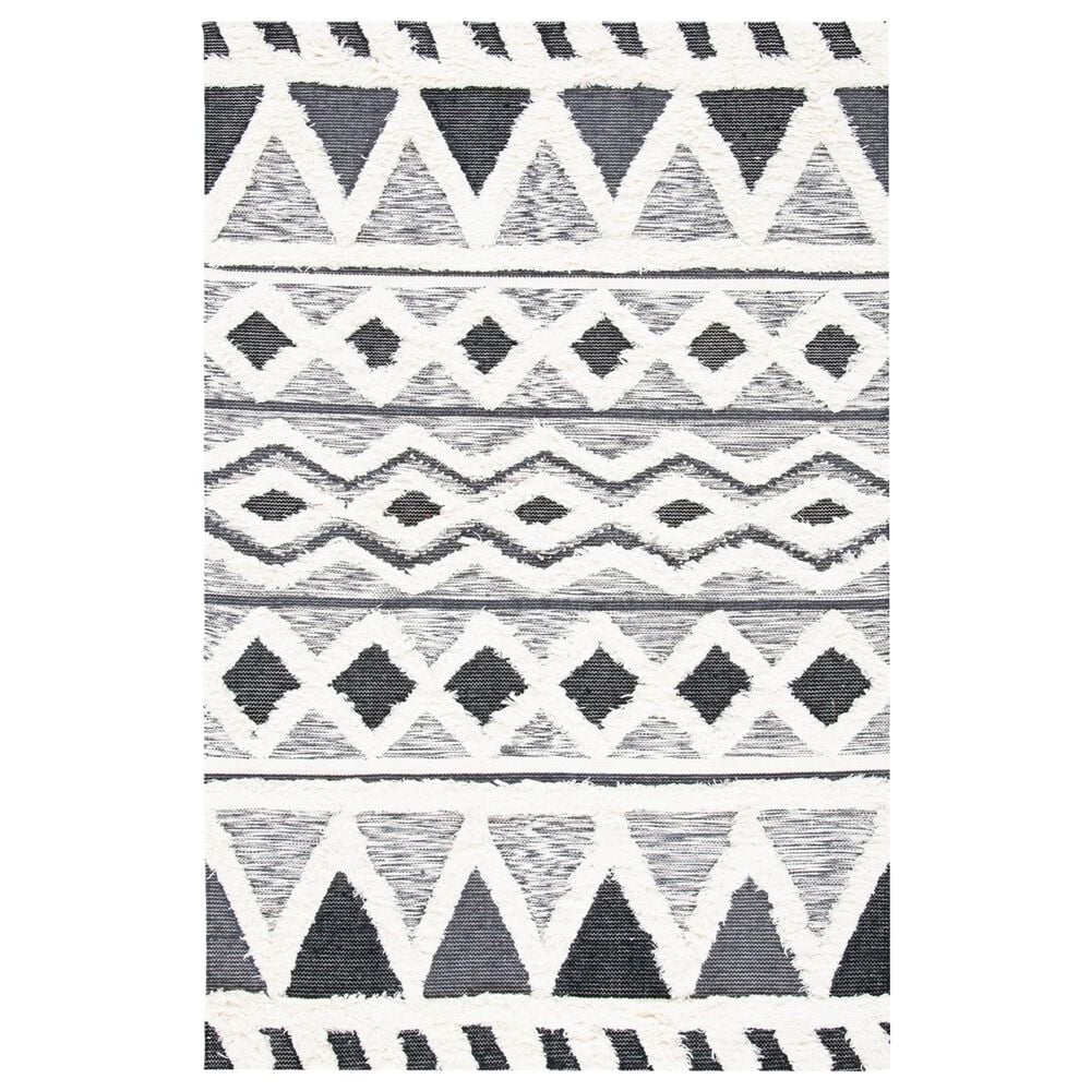 Safavieh Natura NAT685A 4" x 6" Ivory and Black Area Rug, , large