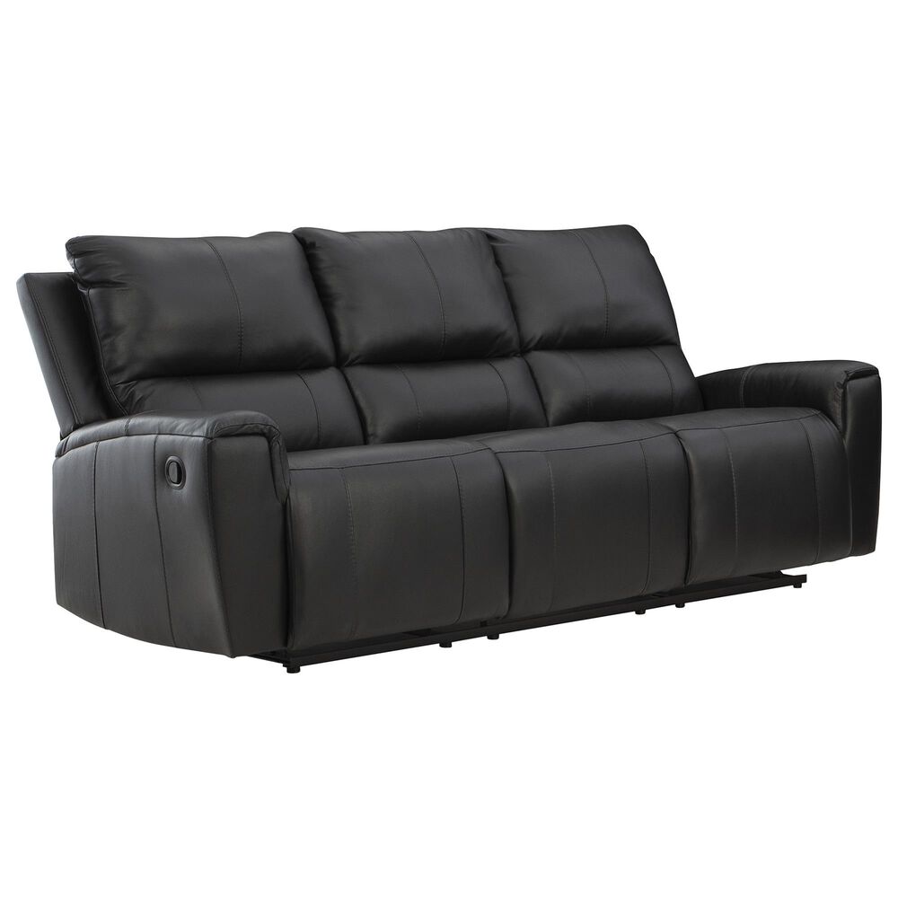 Ashley Glossmore Manual Reclining Sofa in Black, , large