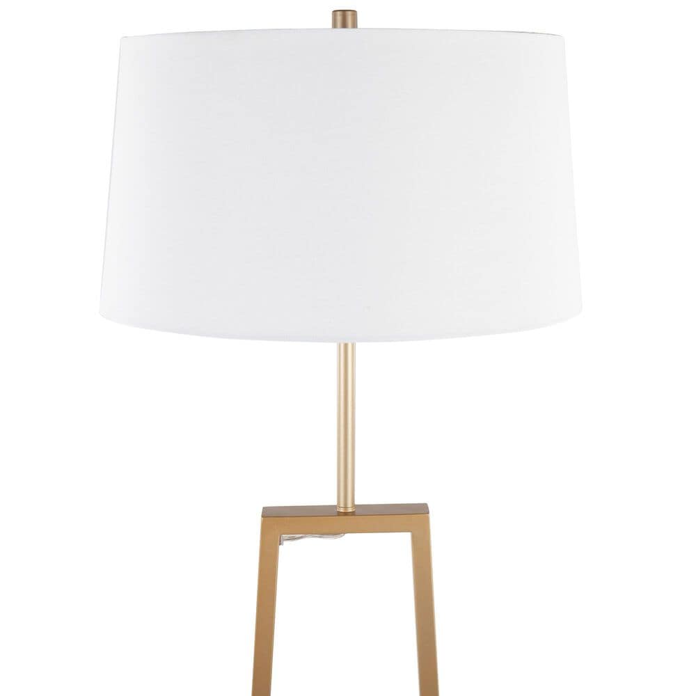 Lumisource Cosmo Floor Lamp in Gold and White, , large