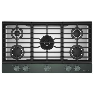 KitchenAid 36" Gas Cooktop with Backlit Knobs and Griddle in Juniper, , large