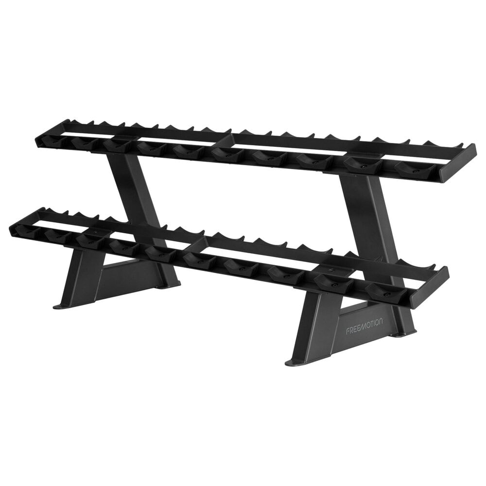 FreeMotion Twin Tier Dumbbell Rack in Black, , large