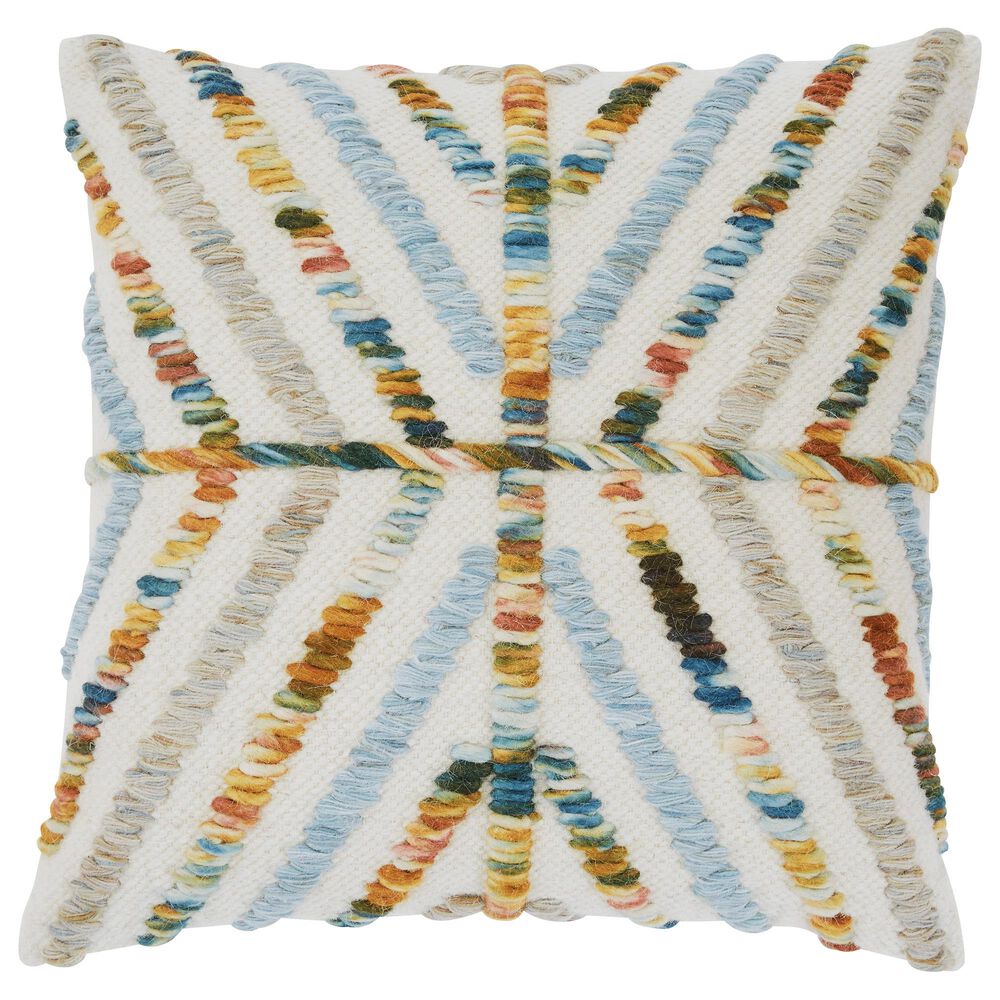 Signature Design by Ashley Dustee 20" x 20" Throw Pillow in Cream and Multicolor, , large