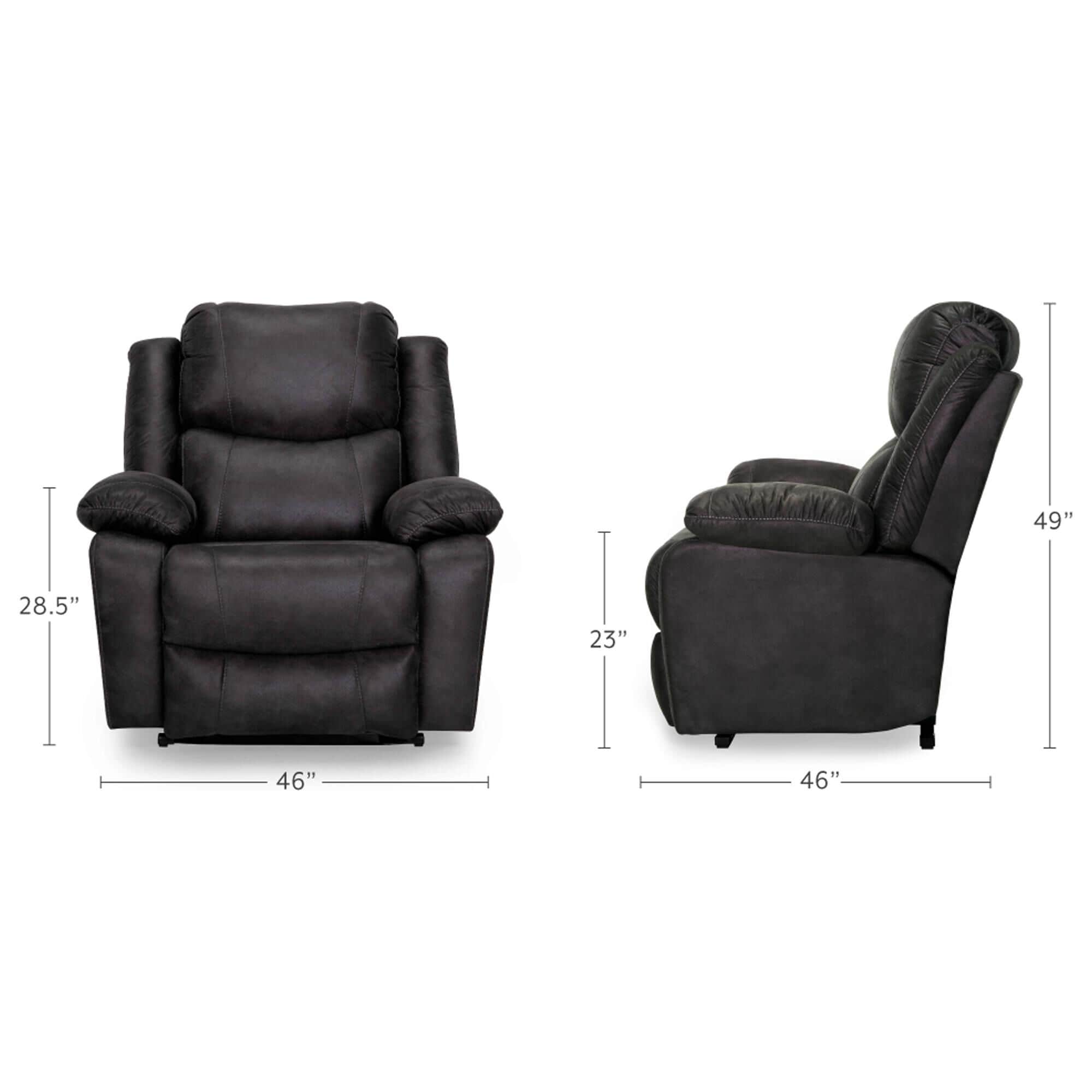 Moore Furniture Caesar Manual Oversized Rocker Recliner in