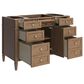 James Martin Brittany 48" Single Bathroom Vanity in Pecan with 3 cm Eternal Jasmine Pearl Silestone Top and Rectangular Sink, , large