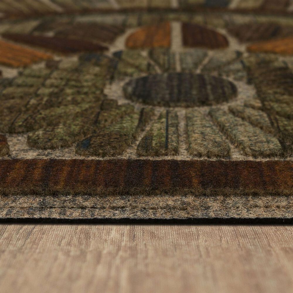 Mohawk Ornamental Estate Chestnut, Chocolate, Hazelnut, Stone, Grey and Olive 1&#39;6&quot; x 2&#39;6&quot; Indoor/Outdoor Door Mat, , large