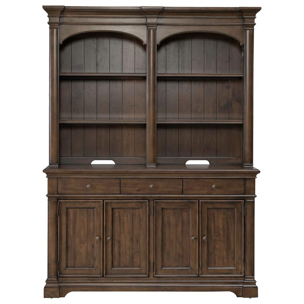 Belle Furnishings Buffet and Hutch in Dark Brown, , large