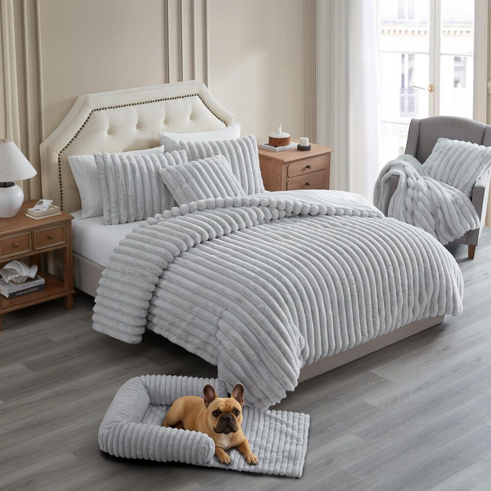 Hallmart Collectibles Chaise Sofa Small Gray Pet Bed, , large