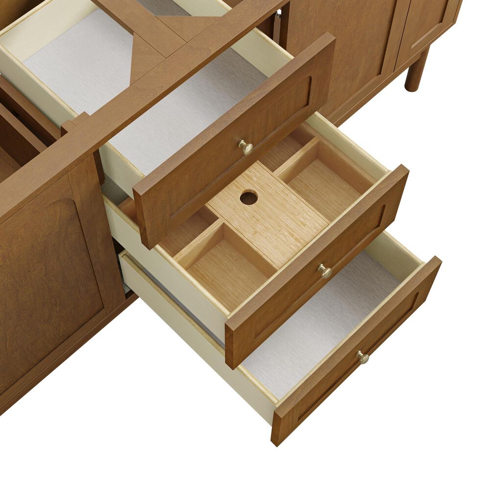 James Martin Laurent 72" Double Bathroom Vanity Cabinet in Honey Oak, , large