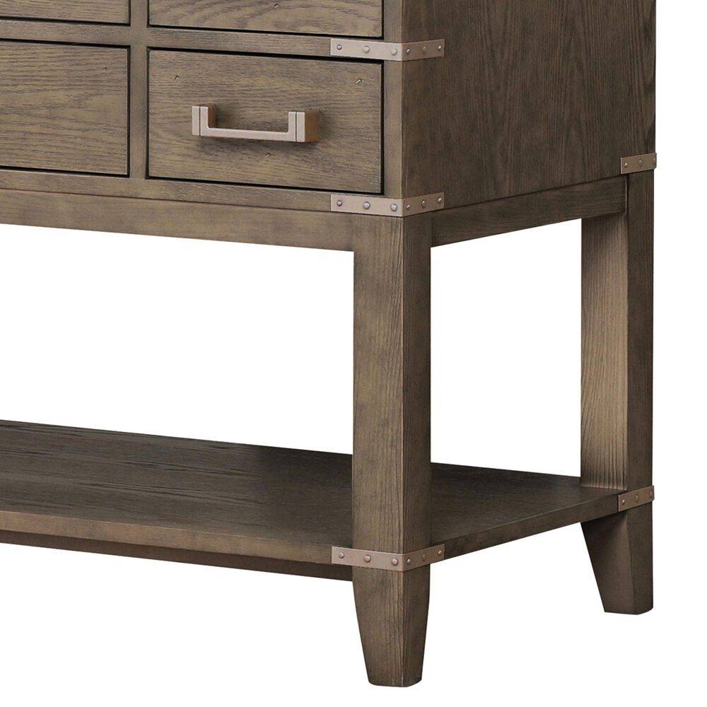 Lexora Home Norwalk 48&quot; Single Bathroom Vanity in Grey Oak with White Cultured Marble Top and Rectangular Sink, , large