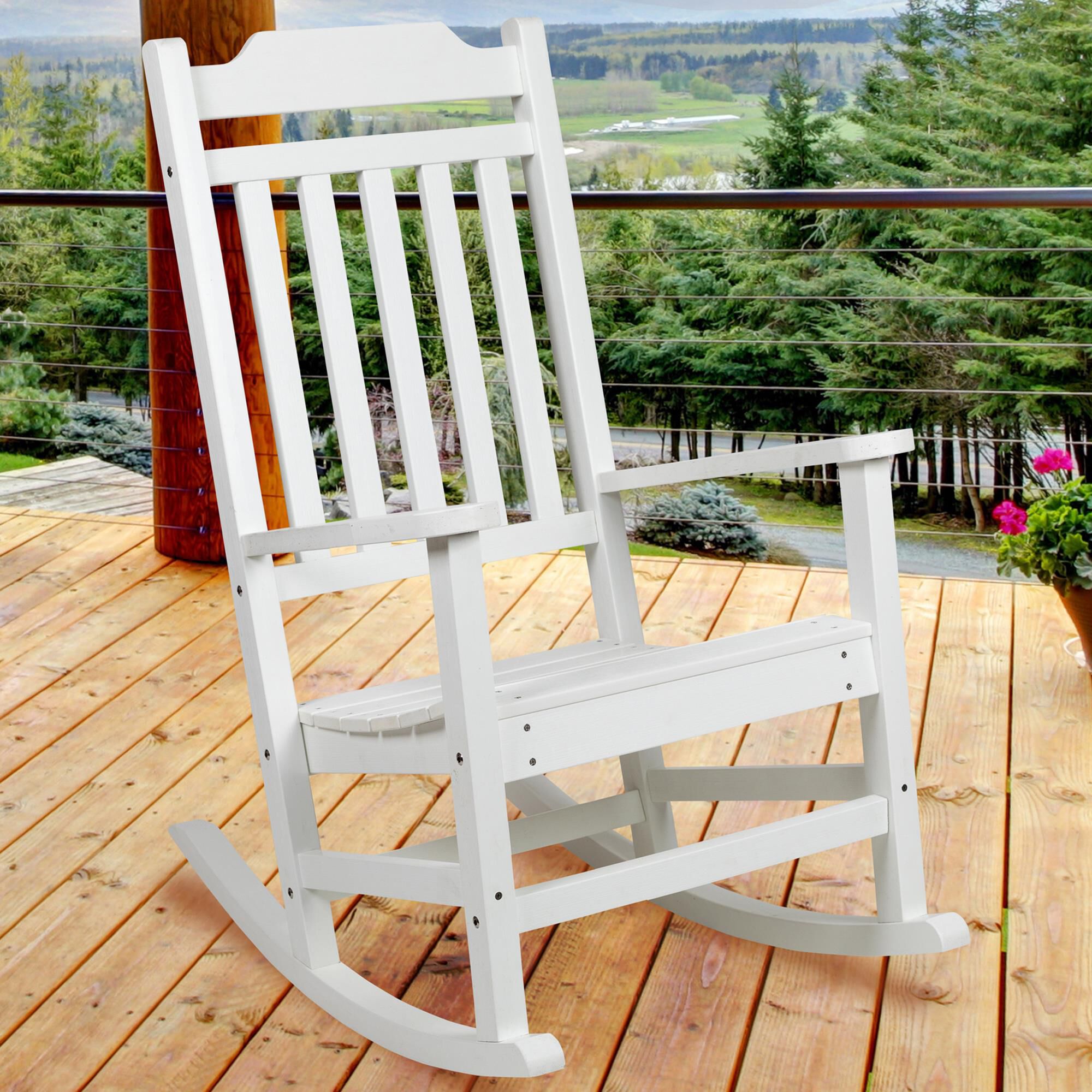 Large white on sale rocking chair