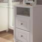 Ashley Kozlani 3-Piece Vanity Cabinet Set with Mirror and Stool in Matte White, , large