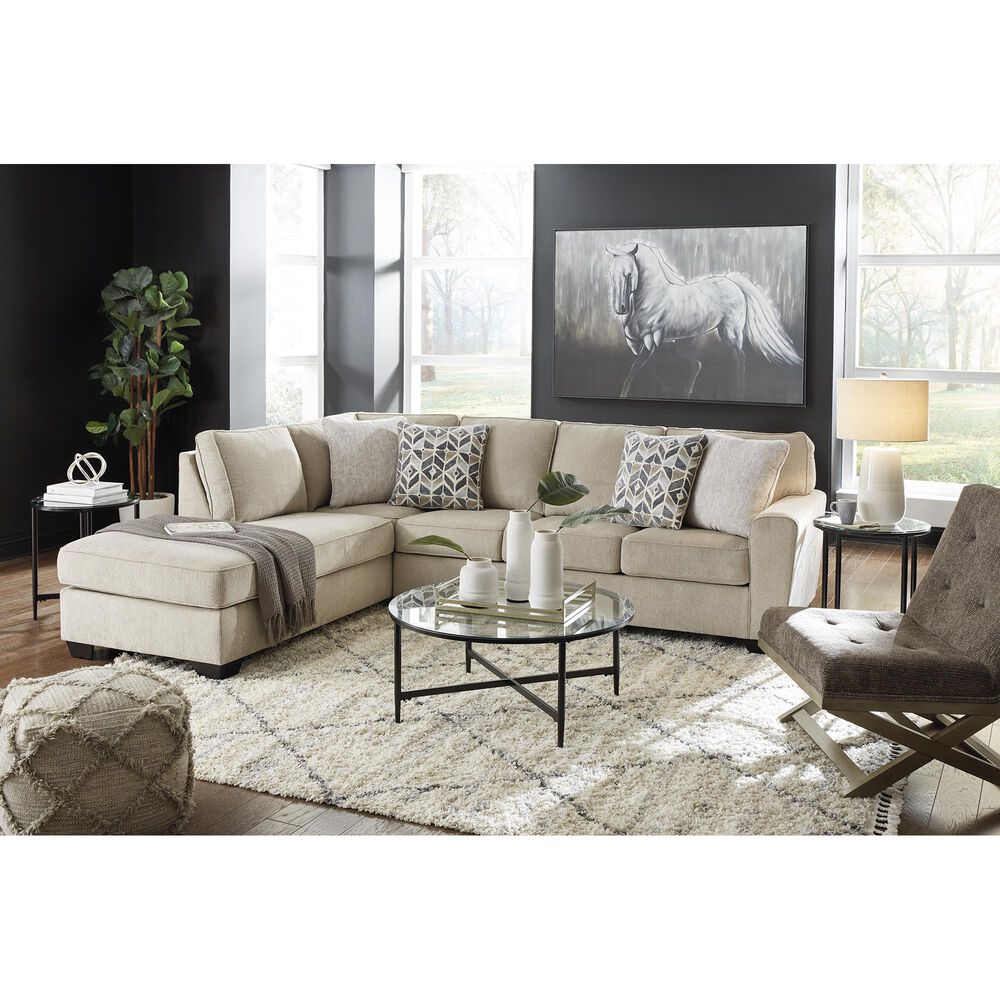 Signature Design by Ashley Decelle 2-Piece Left Facing Sectional in Putty, , large