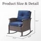 Sunwell Garden Patio Rocking Chair in Navy, , large