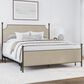 Richlands Furniture McArthur King Metal and Upholstered Poster Bed in Brown and Bronze, , large