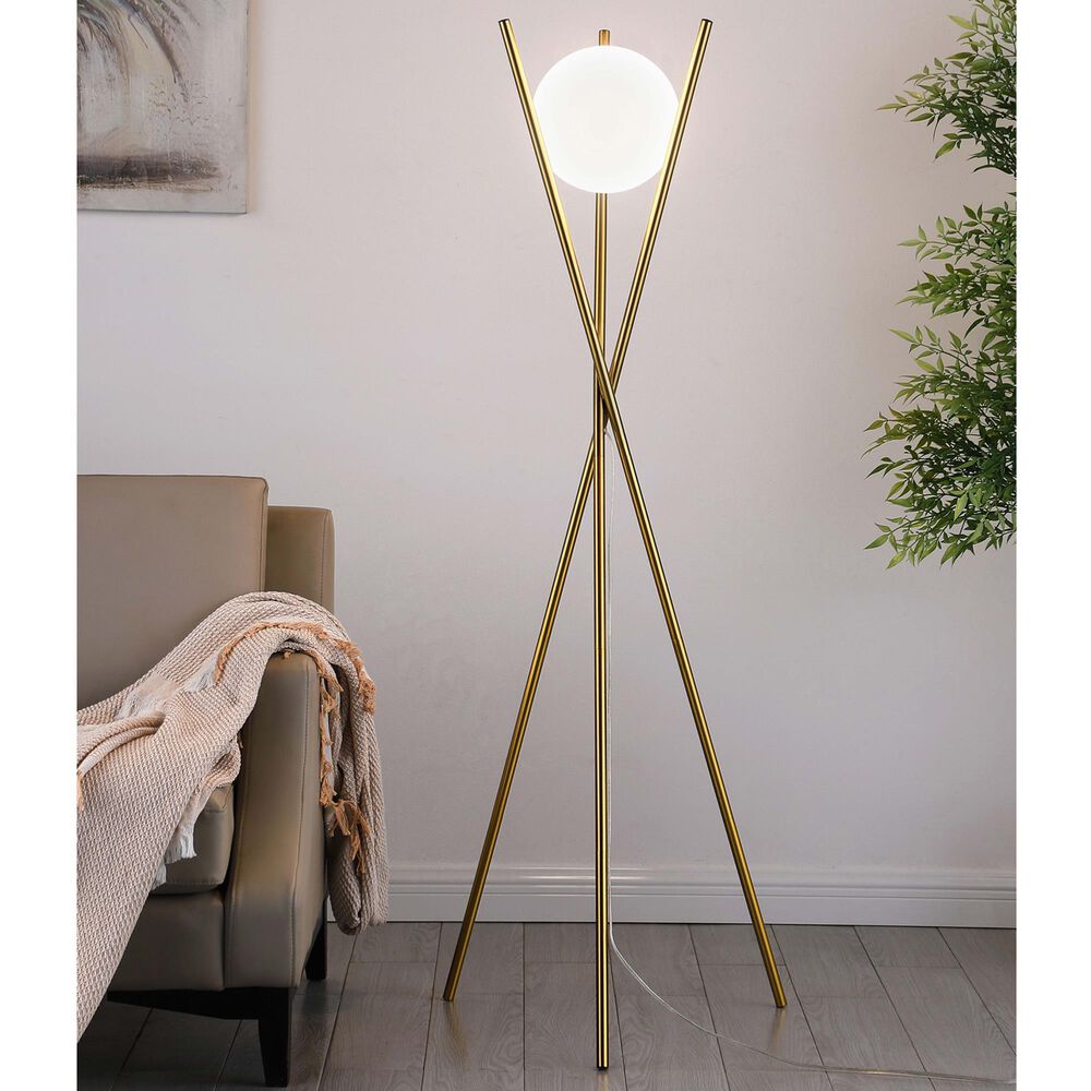 Pacific Landing Yamileth Floor Lamp in Gold, , large
