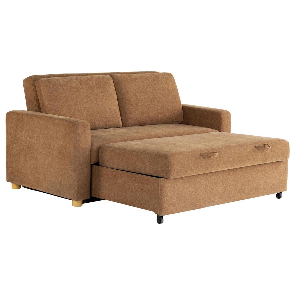 Lifestyle Solutions Tyler Convertible Sleeper Sofa in Rust, , large