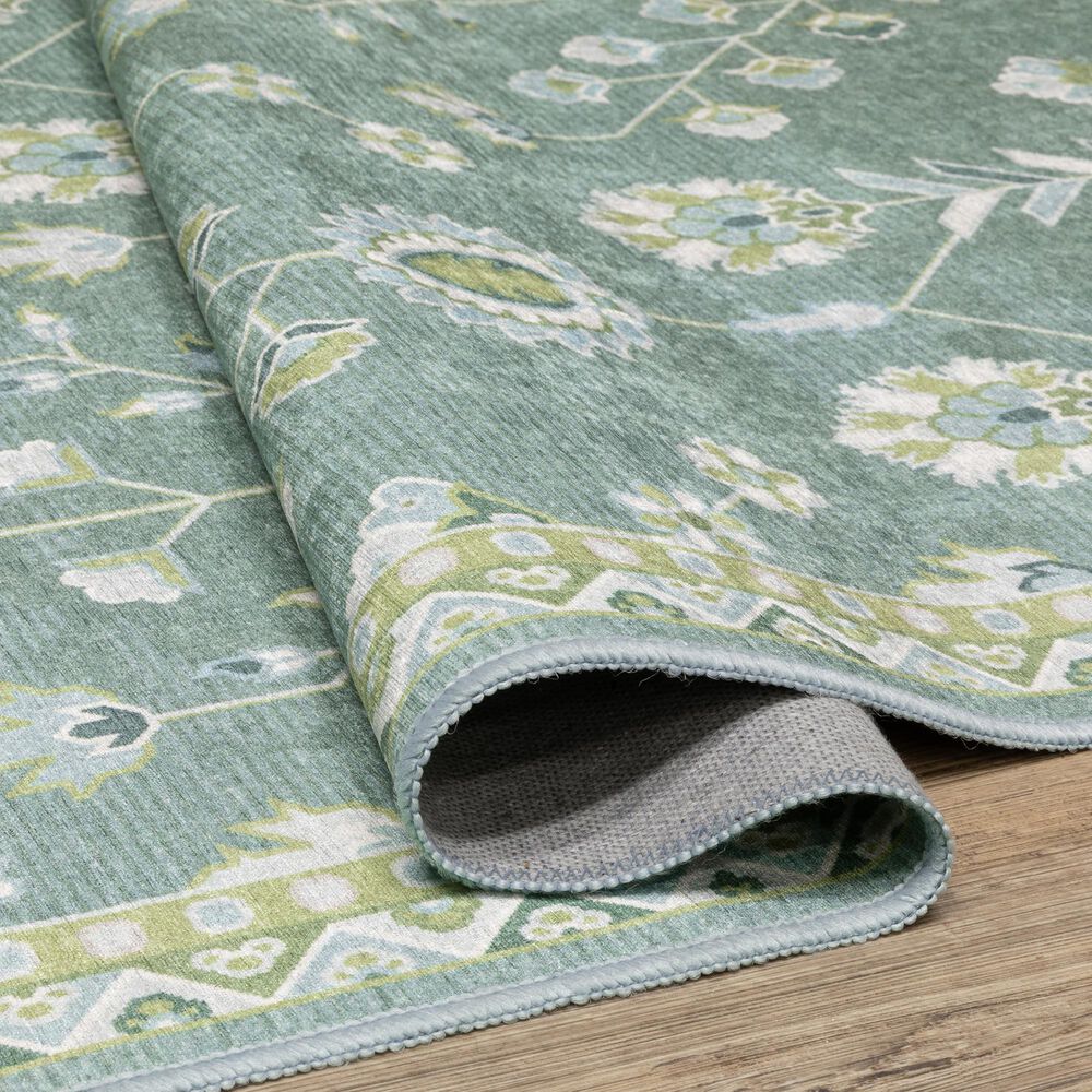 ROW by Oriental Weavers Addison Green and Teal 2' x 7' Runner, , large
